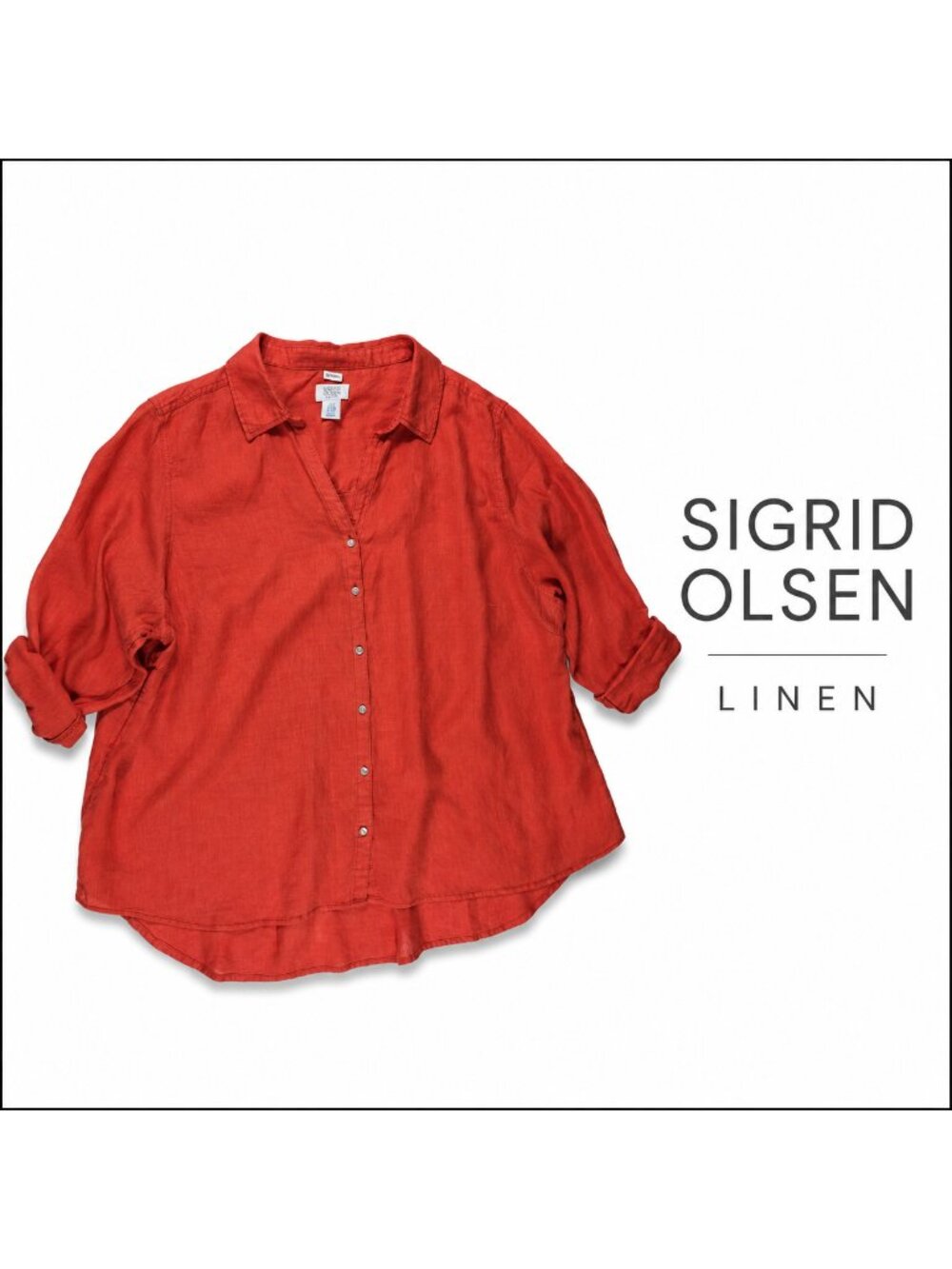 SIGRID OLSEN Linen Shirt - Size 3X